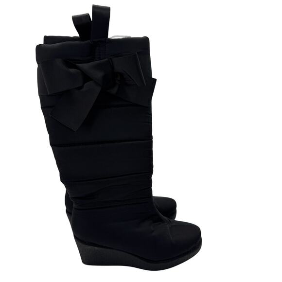 Kate Spade Black puffer wedge boots - Picture 1 of 8